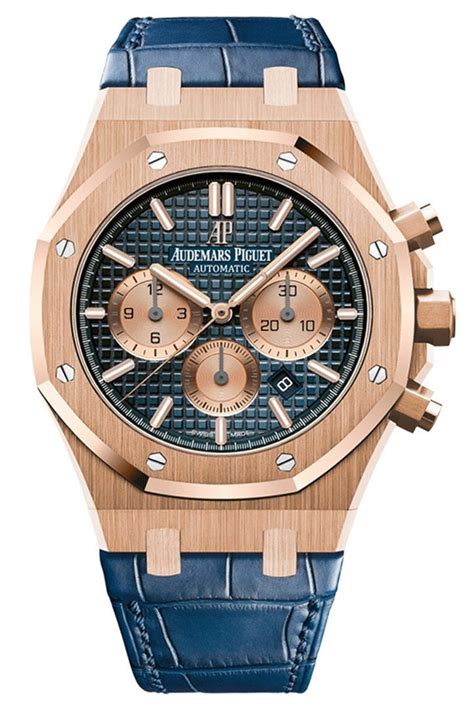 audemars piguet royal oak rose gold blue face|Audemars Piguet used royal oak.